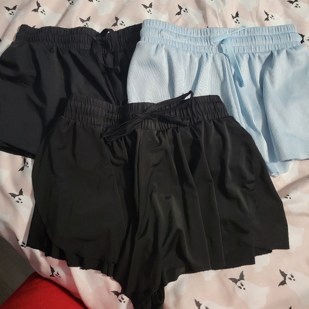 Set Of 3 Girls Butteryfly Shorts